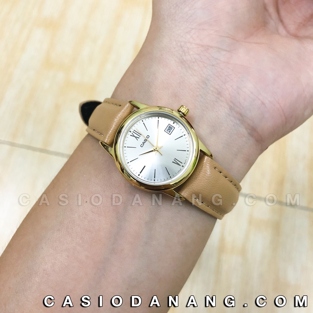 Đồng hồ nữ dây da Casio chính hãng Anh Khuê LTP-V002GL-7B3UDF (25mm)