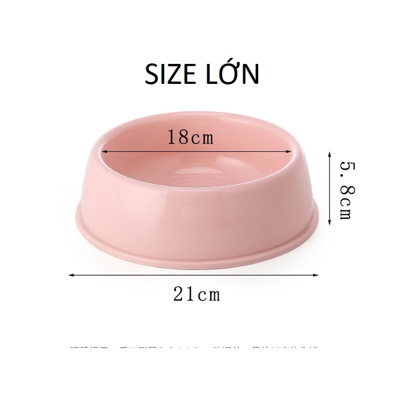 Bát Ăn Đơn Cho Chó Mèo - Chất Liệu Nhựa Tiện Dụng Dễ Lau Chùi