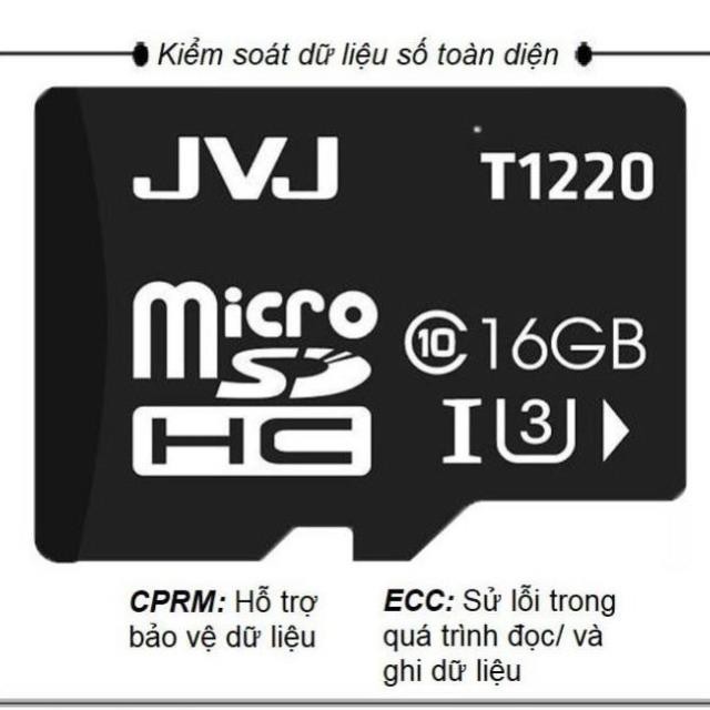 Thẻ nhớ JVJ 8GB/16GB/32GB/64GB U3 Class 10 Tốc độ cao 95Mb/s - 140Mb/s, Chuyên Dùng Cho Camera, Điện Thoại,  BH 2 năm