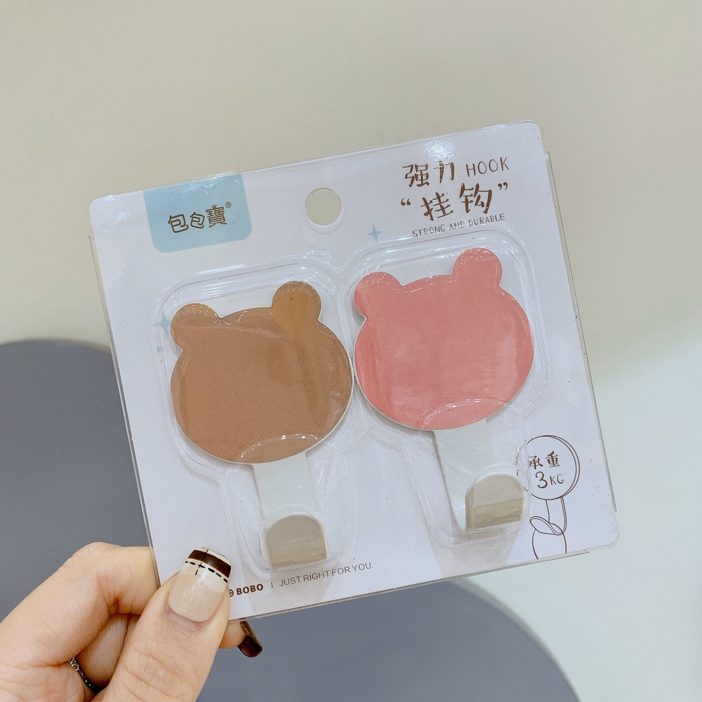 Móc dán tường treo đồ hình dễ thương chịu lực 3kg
