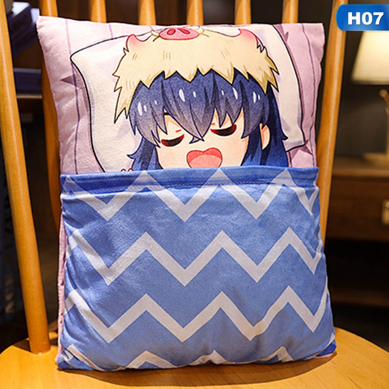 Gối nằm họa tiết nhân vật hoạt hình Demon Slayer đáng yêu