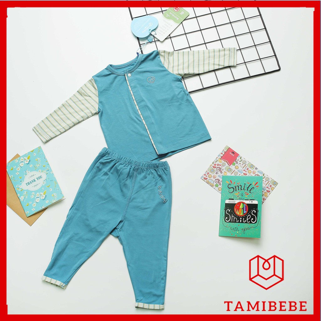 Quần áo sơ sinh Bu Baby wear , bộ cài giữa dài tay - TAMIBEBE