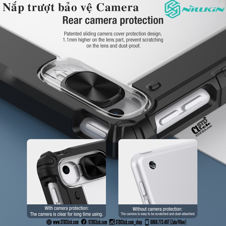 BAO DA IPAD 10.2 2019 - 10.2 2020 - 10.2 2021 NILLKIN BUMPER PRO CAMSHIELD CHÍNH HÃNG