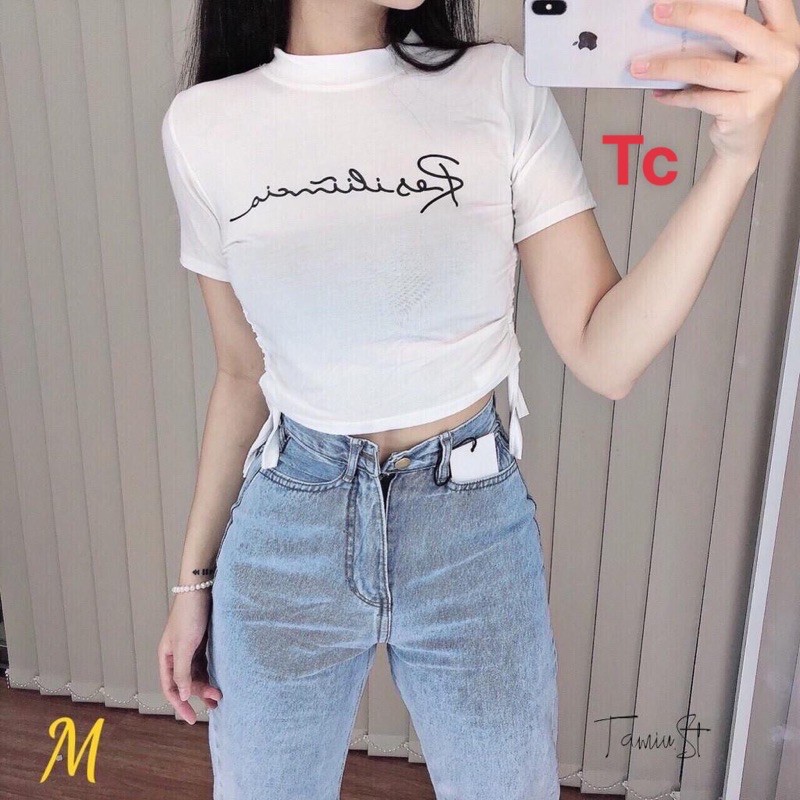 áo croptop rút dây chữ ngực | BigBuy360 - bigbuy360.vn