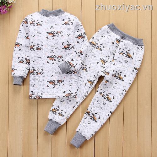 Bộ Đồ Giữ Ấm 100% Cotton Dày Dặn Cho Bé Trai1