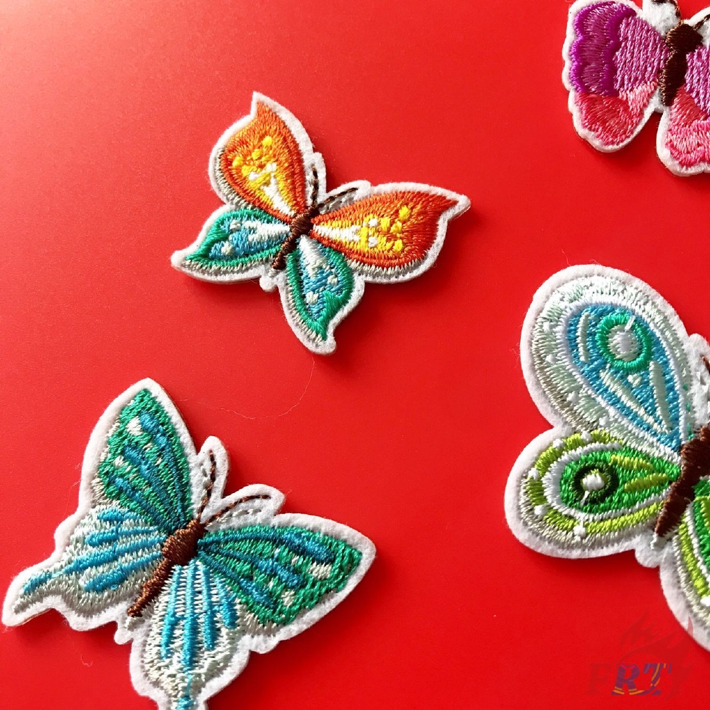 ☸ Animals - Colorful Butterfly Patch ☸ 1Pc Diy Sew on Iron on Badges Patches （Butterfly - Series 04）