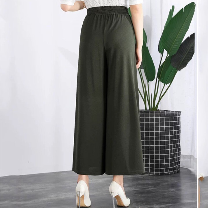 Quần ống suông lưng cao cạp chun xịn xò che khuyết điểm cho các nàng LN03 | BigBuy360 - bigbuy360.vn