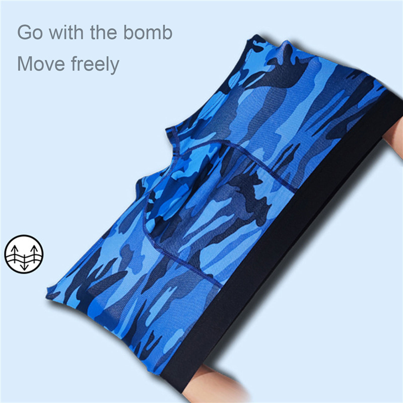 [abubbleVN]Boxer Man Cotton Camouflage Shorts Underpants Slip Homme Breathable Underwear