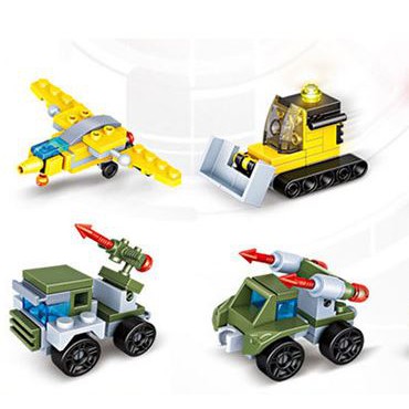 Xếp hình lego xe ô tô, máy bay, xe tăng, tàu không gian chiến đấu