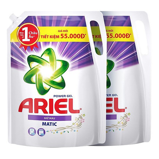 Combo 2 Nước giặt Ariel giữ màu túi 2,15kg