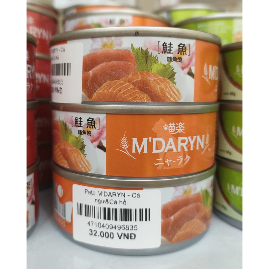 Pate M daryn đóng hộp cho Mèo phong cách Nhật Bản thức ăn ướt nguyên miếng M'daryn