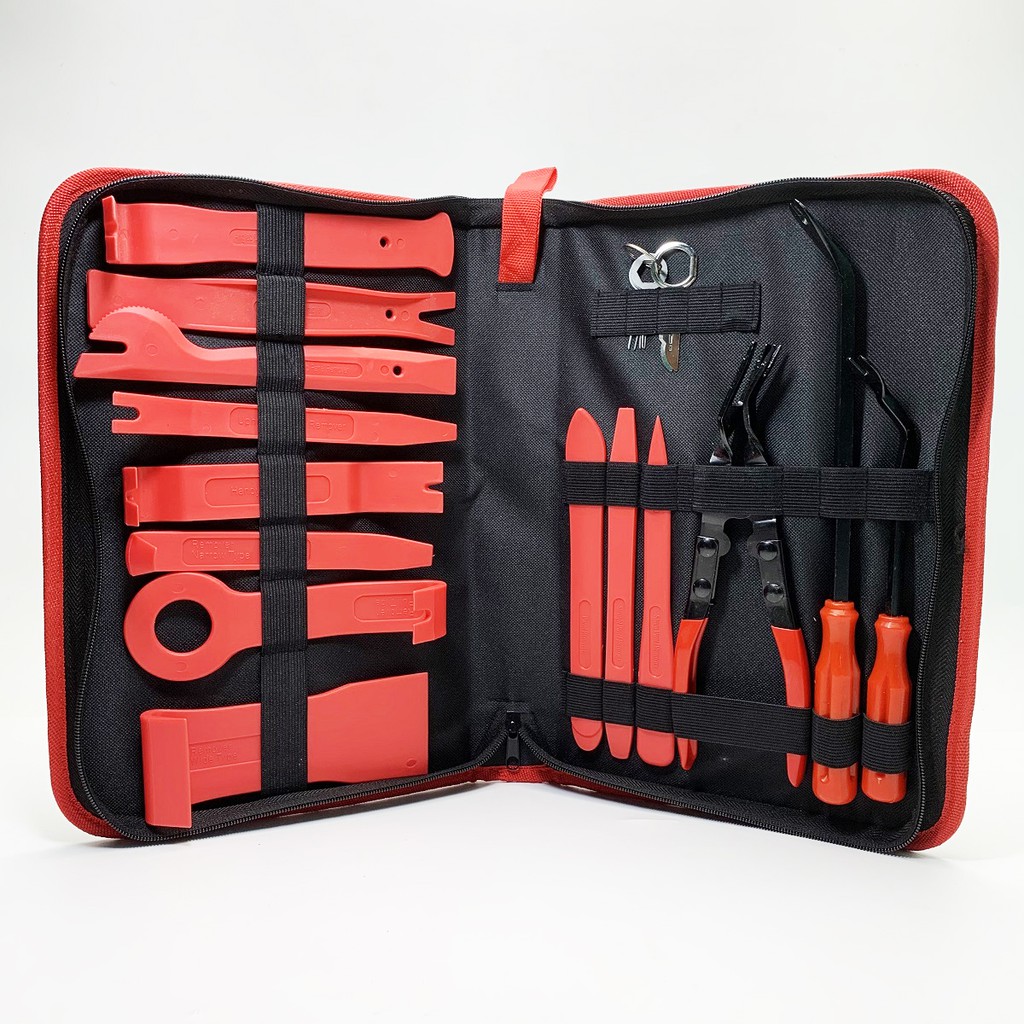 Bộ dụng cụ tháo gỡ nội thất bảng điều khiển màn hình, radio xe hơi 19 chi tiết, thiết kế chuyên dụng, dễ sử dụng