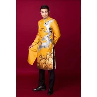 Áo dài cách tân nam hoàng gia hàng cực phẩm hạc vượt thiên sơn có big size từ 50-95kg
