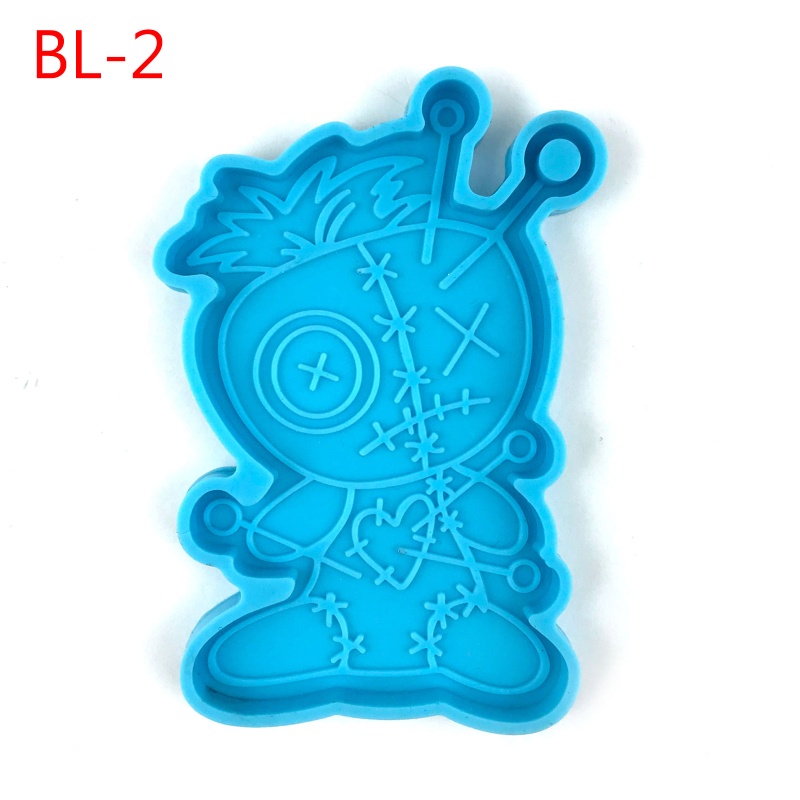 Khuôn Silicone Làm Móc Khóa Búp Bê DIY Sáng Bóng