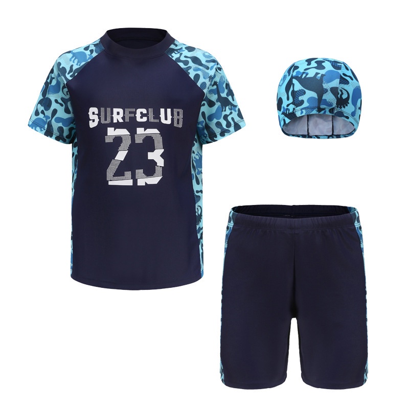 Đồ bơi cho bé trai 18-50kg hàng Quảng Châu dày đẹp kèm mũ