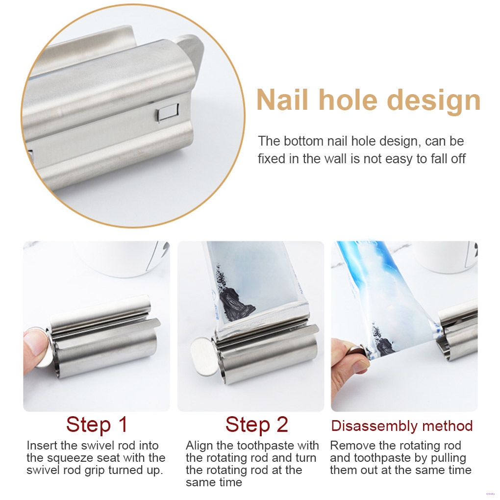 Dụng Cụ Nặn Kem Đánh Răng Bằng Thép Không Gỉ