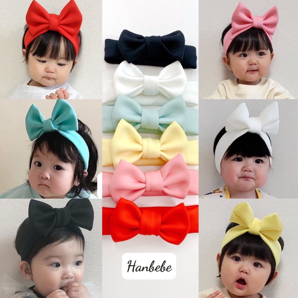 Turban nơ Hàn Quốc full màu siêu xinh cho bé