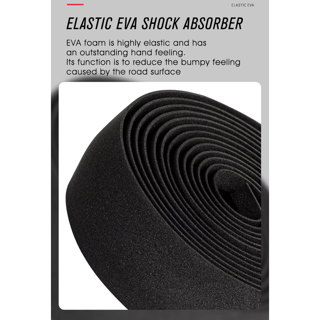 Cuộn dây quấn ghi đông xe đạp thể thao 2 MÉT + nút chặn  - Dây quấn tay cầm xe đạp địa hình - Handle Bar Tape