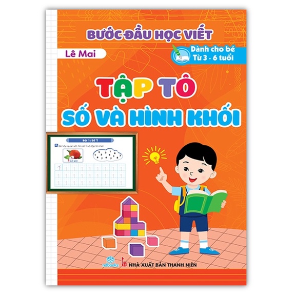 Sách - Bước đầu học viết - Tập tô số và hình khối