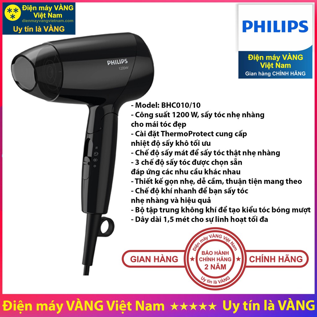 Máy sấy tóc Philips HP8108 BHC010 BHC015 BHD300 BHD350 HP8232 HP8233 BHD500 BHD510 - Hàng chính hãng