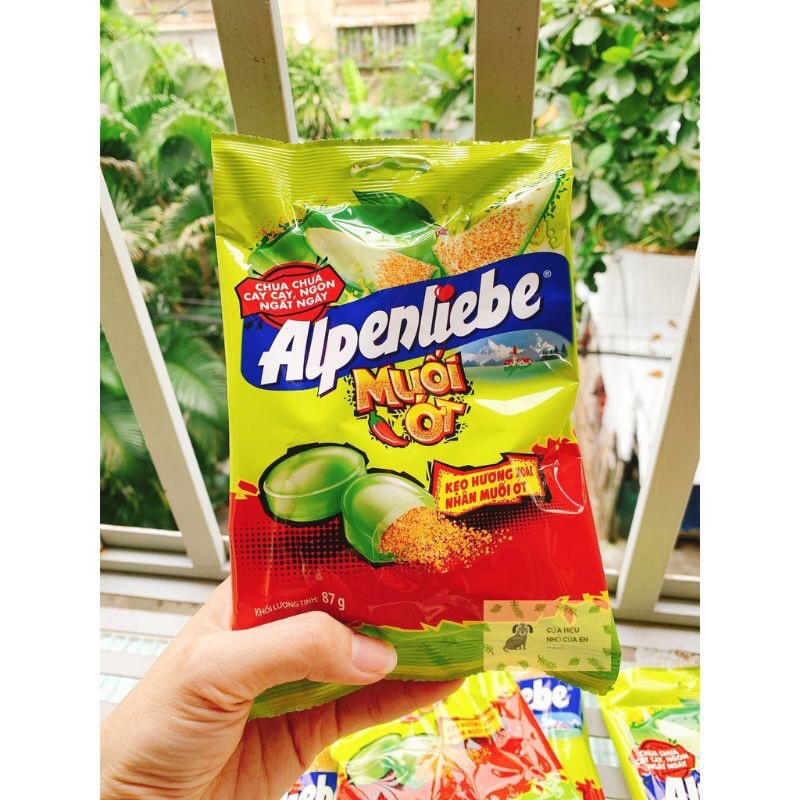Gói 77 viên kẹo Alpenliebe Xoài xanh muối ớt siêu hot hit 223 gr