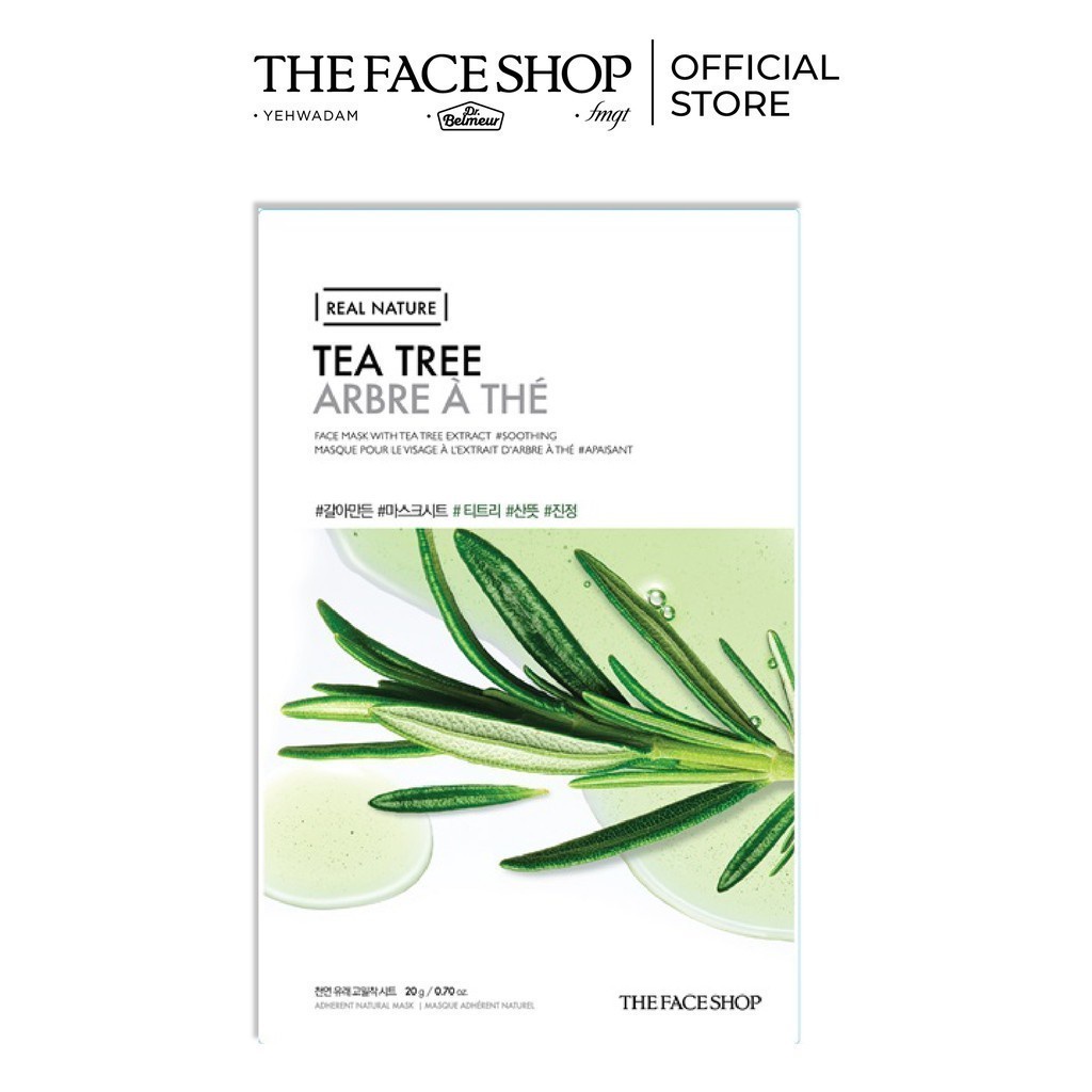 Combo 10 Mặt Nạ Thanh Lọc Da TheFaceShop Real Nature Tea Tree Face Mask 20gX10