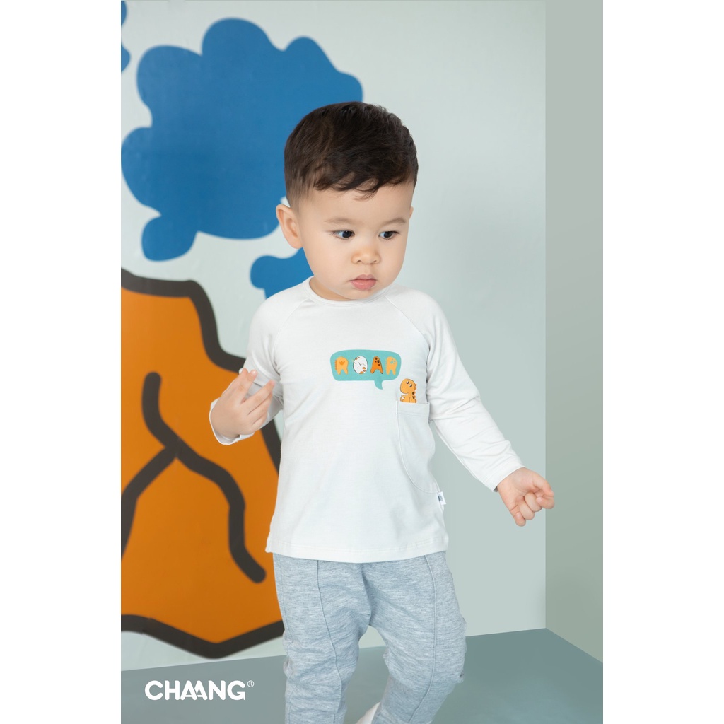 [Chính Hãng] Áo dài tay quần dài chất liệu cotton họa tiết Pony Dino Chaang ( Rời áo - Rời quần )