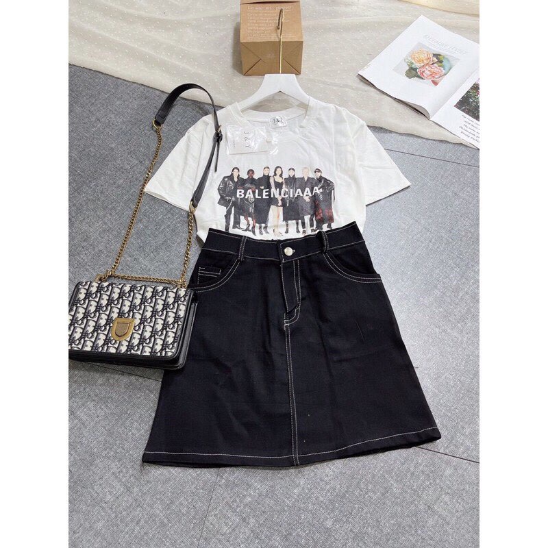 Chân váy bò dáng chữ A xinh xắn | BigBuy360 - bigbuy360.vn