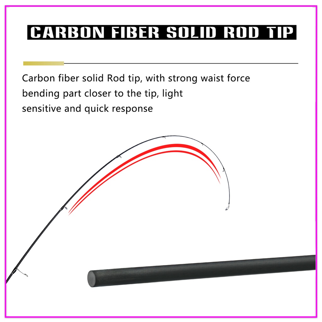 Cần Câu Cá 1.5M / 1.68M / 1.8M / 1.98M / 2.1M  Bằng Sợi Carbon Siêu Nhẹ Chất Lượng Cao