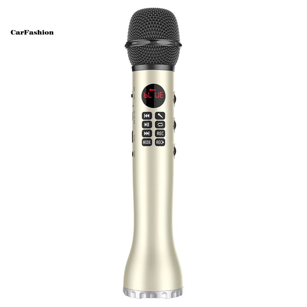 Mic hát karaoke cầm tay không dây kết nối bluetooth 3 trong 1