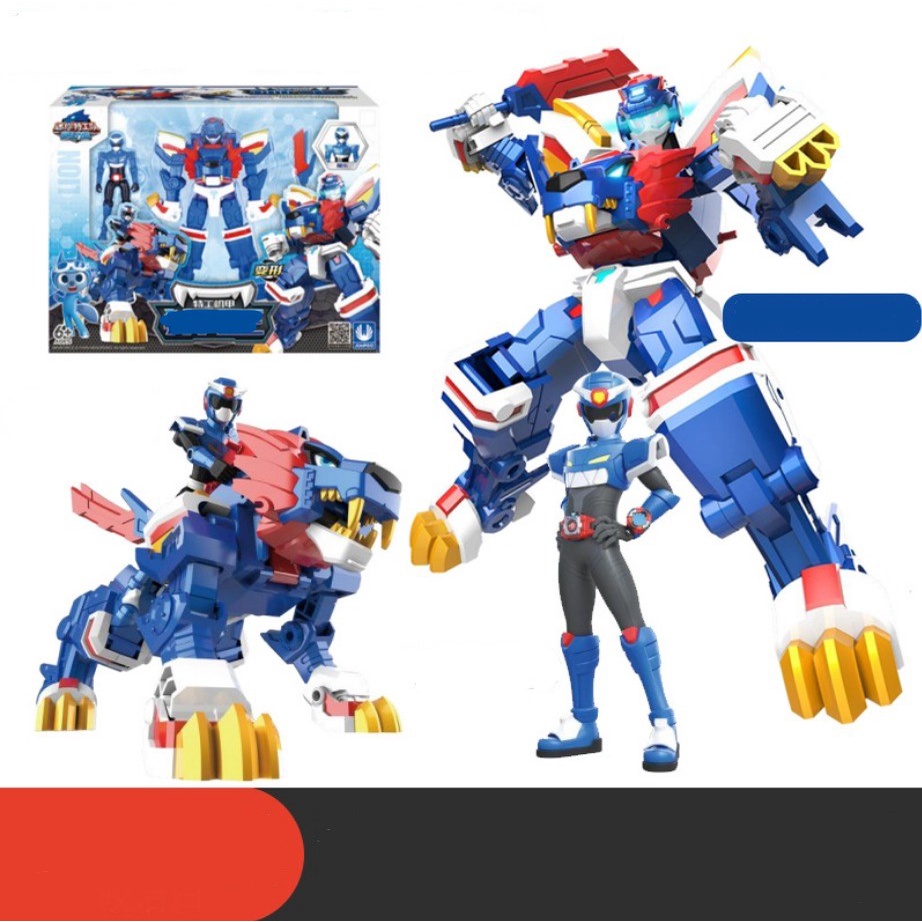 Đồ chơi Miniforce Animaltron Biệt đội siêu nhân nhí Chiến binh thú (hàng chính hãng) - Sử tử Lion và Volt - mã 8501