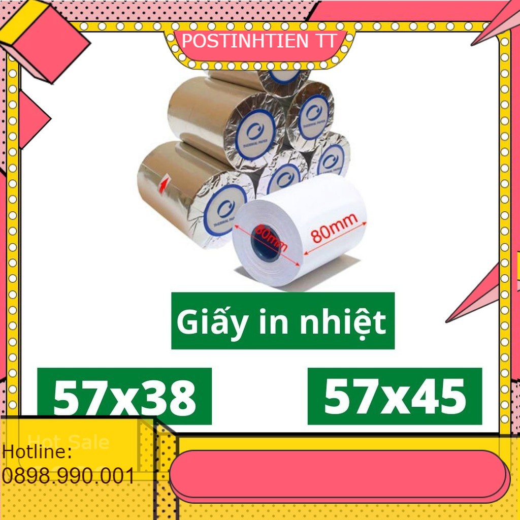 GIẤY IN BILL K80, K57, K58, POS, TAXI, GIẤY IN NHIỆT, IN HÓA ĐƠN NHÀ HÀNG, CÀ PHÊ, TẠP HÓA, SIÊU THỊ (57mm, 58mm, 80mm)
