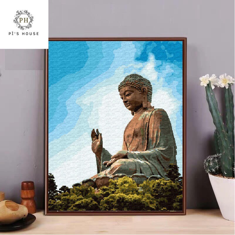 TRANH TÔ MÀU THEO SỐ " PHẬT 3" SIZE 40*50