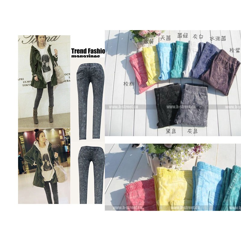 Quần skinny thun loang màu QA042 thời trang sành điệu