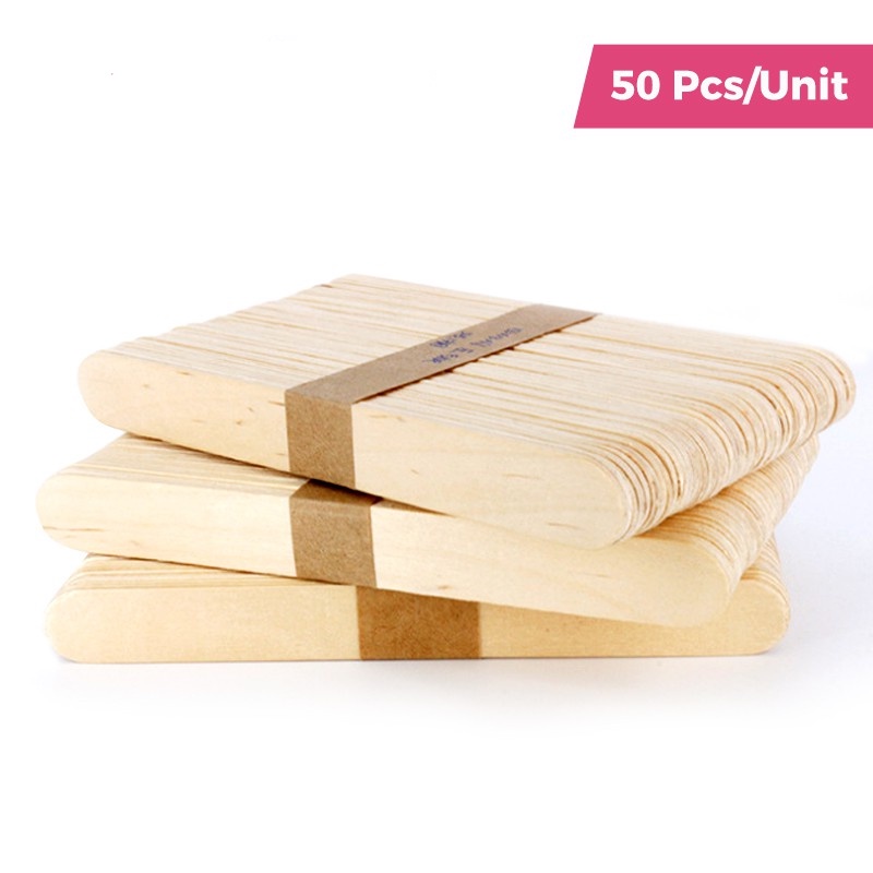 Set 50 Que Gỗ Bôi Sáp Tẩy Lông Dùng Một Lần