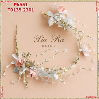 Ốp cài tóc cô dâu băng đô hoaTH