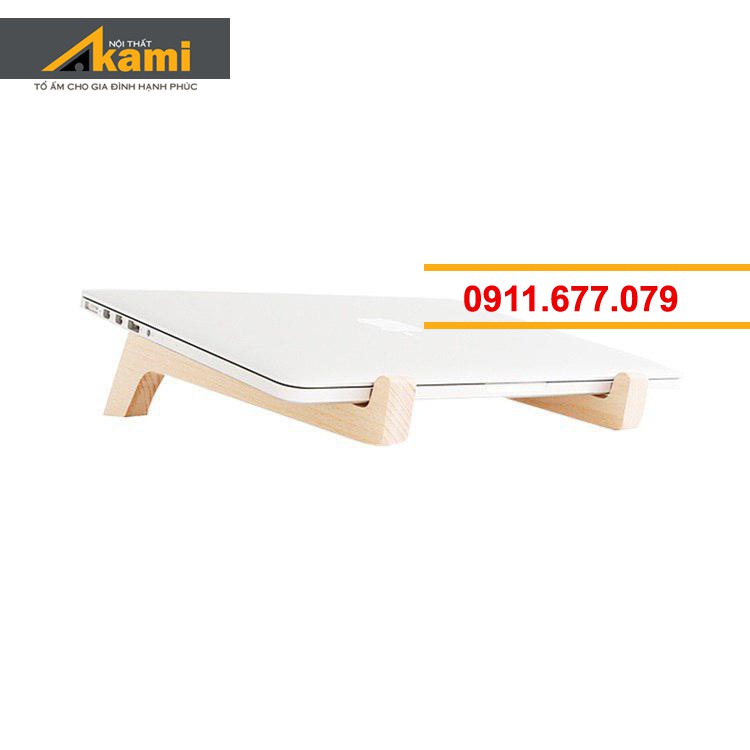 Kệ laptop/ giá đỡ laptop bằng gỗ tự nhiên bền đẹp (bộ 2 cái)