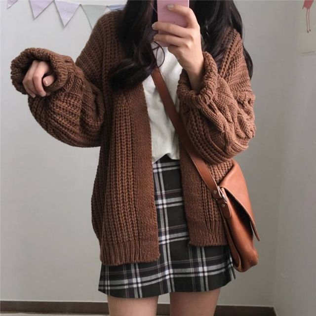 Hàng Sẵn_ Áo len khoác ngoài kiểu dáng cardigan | BigBuy360 - bigbuy360.vn