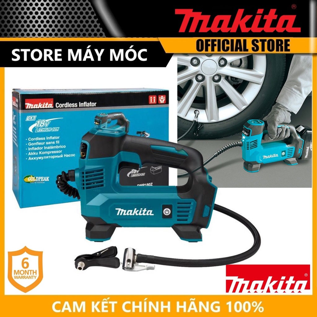 MÁY BƠM HƠI DÙNG PIN 18V MAKITA DMP180Z - HÀNG CHÍNH HÃNG
