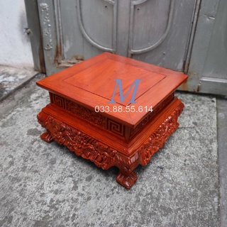 Kỷ rồng trạm khắc gỗ hương cao 15cm mặt 20,25,30