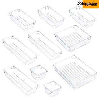 Set 10 khay nhựa chia ngăn tủ đa năng tiện dụng