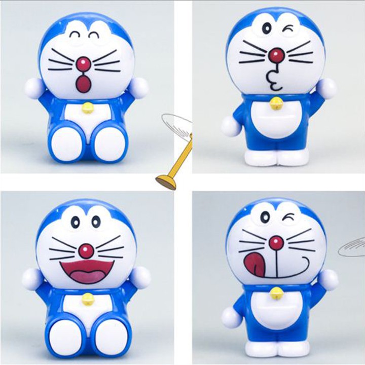 Combo 10 set mèo Doraemon trang trí bánh kem, mèo doremon trang trí