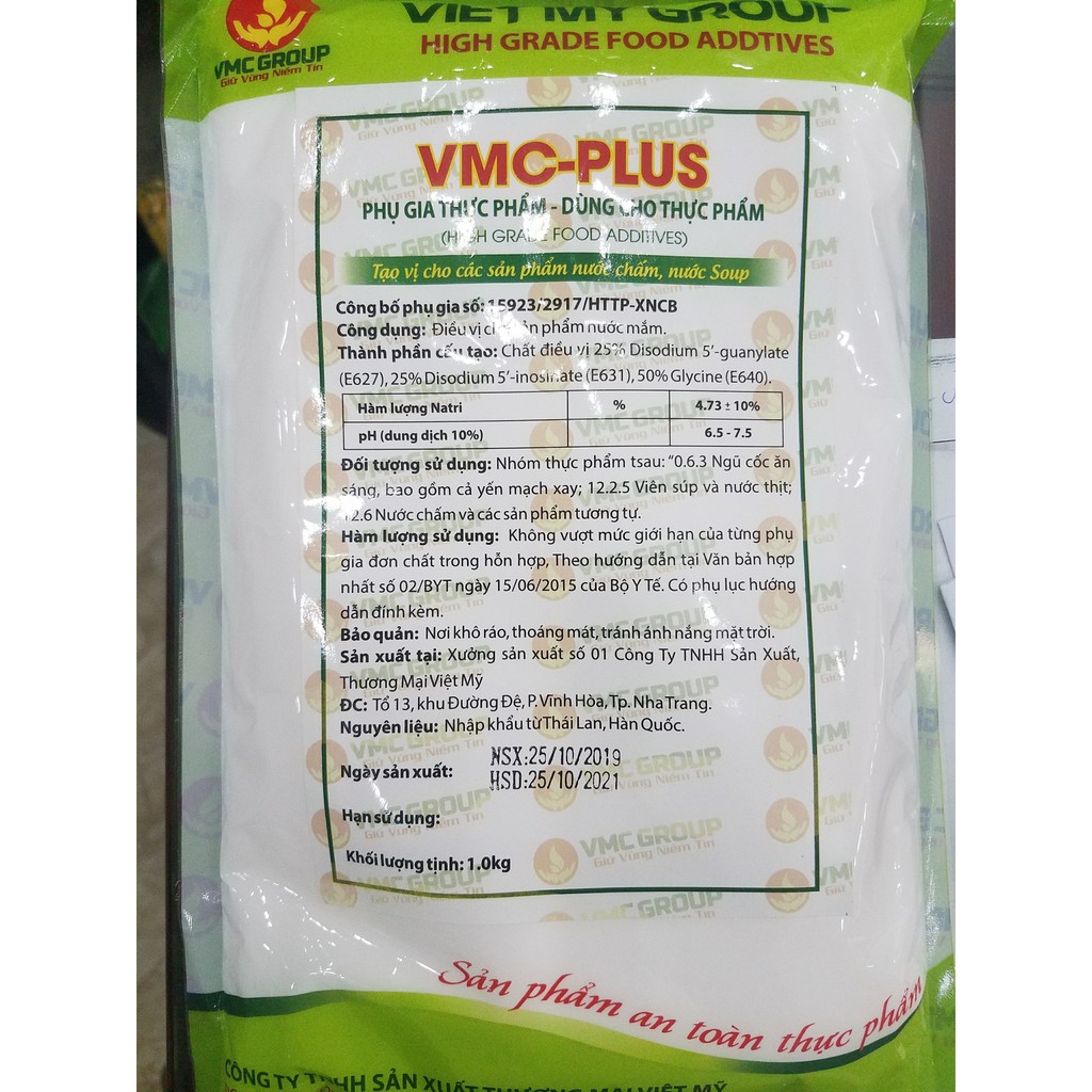 Phụ gia tăng độ ngọt, điều vị cho nước dùng, giò chả VMC PLUS
