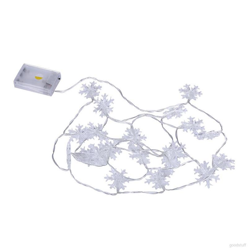 Dây Đèn Led 20 / 40 Bóng Hình Hoa Tuyết Trang Trí Tiệc Xinh Xắn