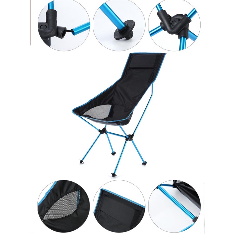 Ghế xếp dã ngoại gấp gọn có tựa đầu