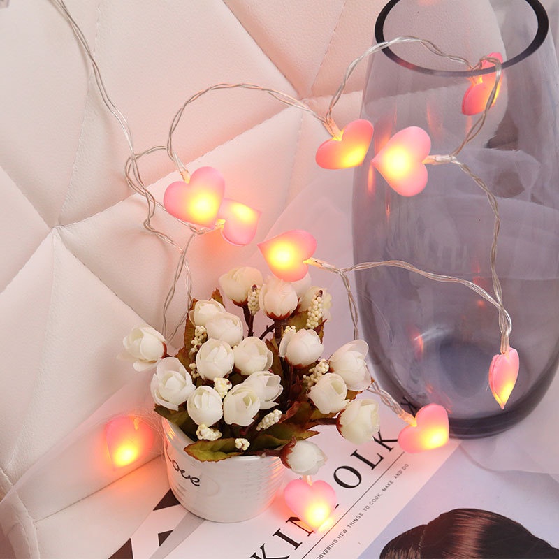 [ 1.5/3M Christmas LED Love Heart String Lights Decoration for Home Room Xmas Valentines Day Festival Party ]