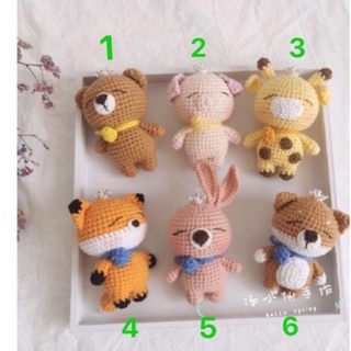Móc khoá thú lười bằng len handmade