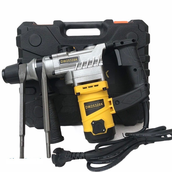 Máy đục bê tông Dewalt moto dây đồng 100%, công suất 1350W sản phẩm kèm 2 mũi đục