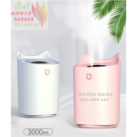 [Free Ship LOẠI 1 ] Máy phun sương HUMIDIFIER - Máy tạo độ ẩm - Dung tích 3L - Đèn Led