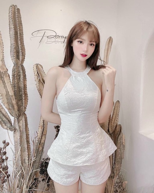 SET ÁO YẾM GẤM SHORT
